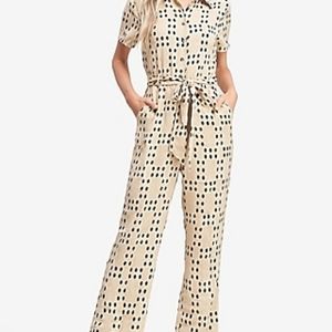Emory Park Polka Dot Short Sleeve Jumpsuit